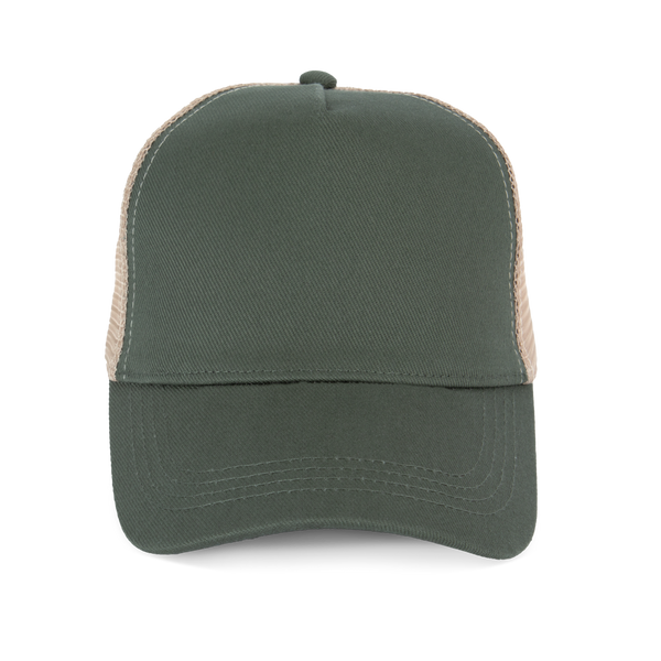 Boné Trucker Eco-Responsável 5 Painéis Unissexo-Caqui Orgânico / Bege-Único-RAG-Tailors-Fardas-e-Uniformes-Vestuario-Pro
