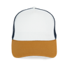 Boné Trucker Eco-Responsável 5 Painéis Unissexo-Marfim / Curcuma / Azul Marinho-Único-RAG-Tailors-Fardas-e-Uniformes-Vestuario-Pro