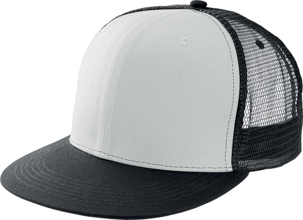 Boné Trucker Pala Direita - 6 Painéis-Branco / Preto-Único-RAG-Tailors-Fardas-e-Uniformes-Vestuario-Pro
