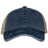 Bleu marine délavé/beige
