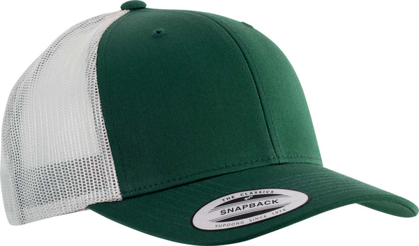 Boné Trucker modelo retro 6 painéis-Forest Verde / Light Grey-Único-RAG-Tailors-Fardas-e-Uniformes-Vestuario-Pro