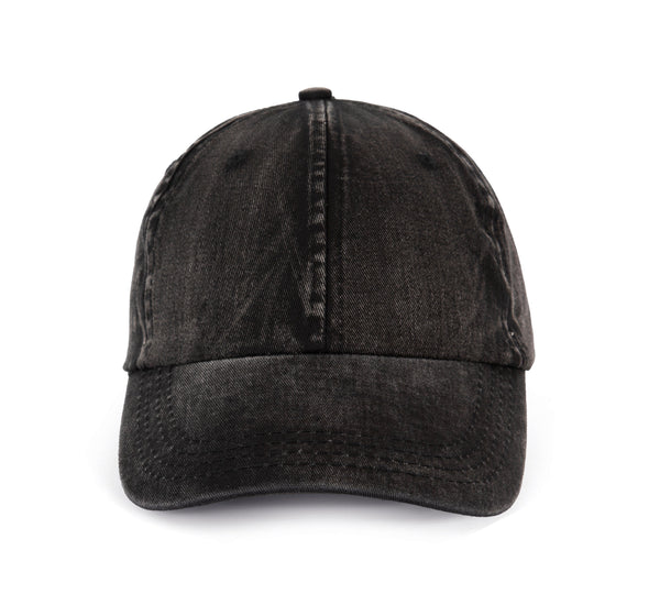 Boné Vintage Algodão Escovado - 6 painéis-Black Washed-One Size-RAG-Tailors-Fardas-e-Uniformes-Vestuario-Pro