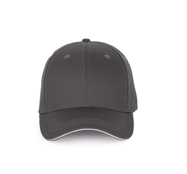 Boné com sandwich em contraste _x0013_ 6 painéis-Dark Grey / Light Grey-One Size-RAG-Tailors-Fardas-e-Uniformes-Vestuario-Pro