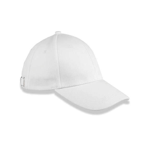 Boné de Algodão Biológico de 6 Painéis-Branco-Único-RAG-Tailors-Fardas-e-Uniformes-Vestuario-Pro