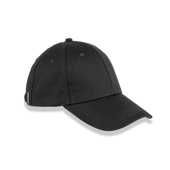Boné de Algodão Biológico de 6 Painéis-Preto-Único-RAG-Tailors-Fardas-e-Uniformes-Vestuario-Pro