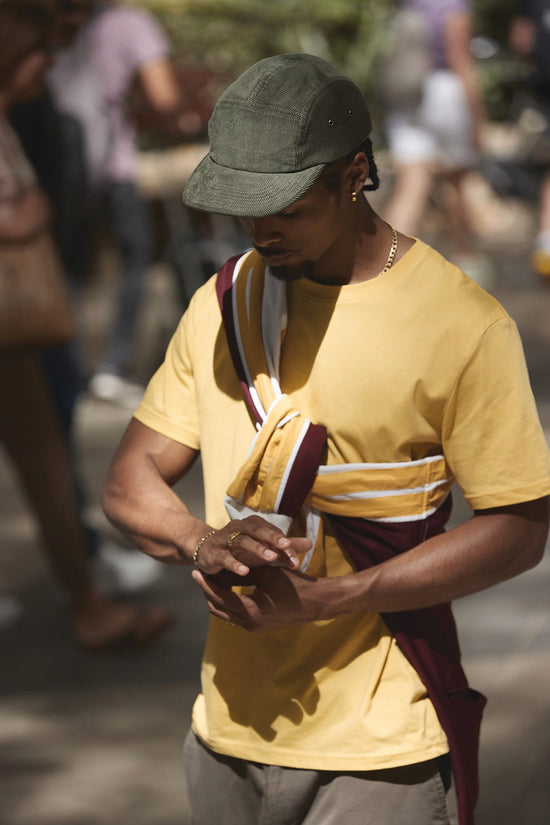 Boné de campista em veludo com 5 painéis-RAG-Tailors-Fardas-e-Uniformes-Vestuario-Pro