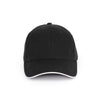 Boné em algodão biológico com sandwich em contraste _x0013_ 6 painéis-Black / White-One Size-RAG-Tailors-Fardas-e-Uniformes-Vestuario-Pro