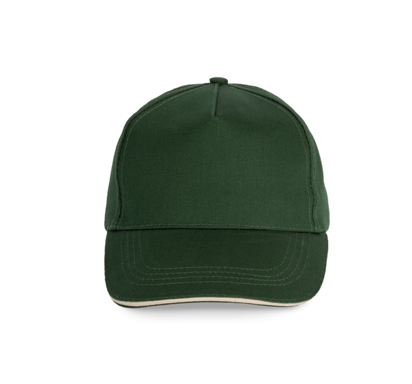 Boné sandwich - 5 painéis-Forest Green / Beige-Único-RAG-Tailors-Fardas-e-Uniformes-Vestuario-Pro