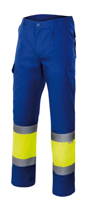 CALÇAS BICOLOR DE ALTA VISIBILIDADE-Azul/amrelo-S-RAG-Tailors-Fardas-e-Uniformes-Vestuario-Pro