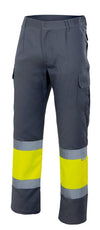 CALÇAS BICOLOR DE ALTA VISIBILIDADE-Sup Cinza/Inf Am-L-RAG-Tailors-Fardas-e-Uniformes-Vestuario-Pro