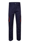 CALÇAS BICOLOR MULTIBOLSOS cor Azul Marinho-Azul Marinho/Laranja-34-RAG-Tailors-Fardas-e-Uniformes-Vestuario-Pro