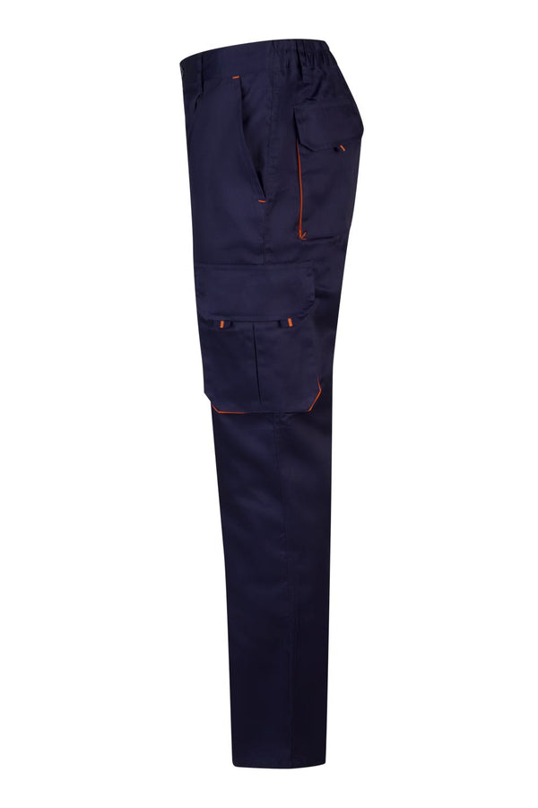 CALÇAS BICOLOR MULTIBOLSOS cor Azul Marinho-RAG-Tailors-Fardas-e-Uniformes-Vestuario-Pro