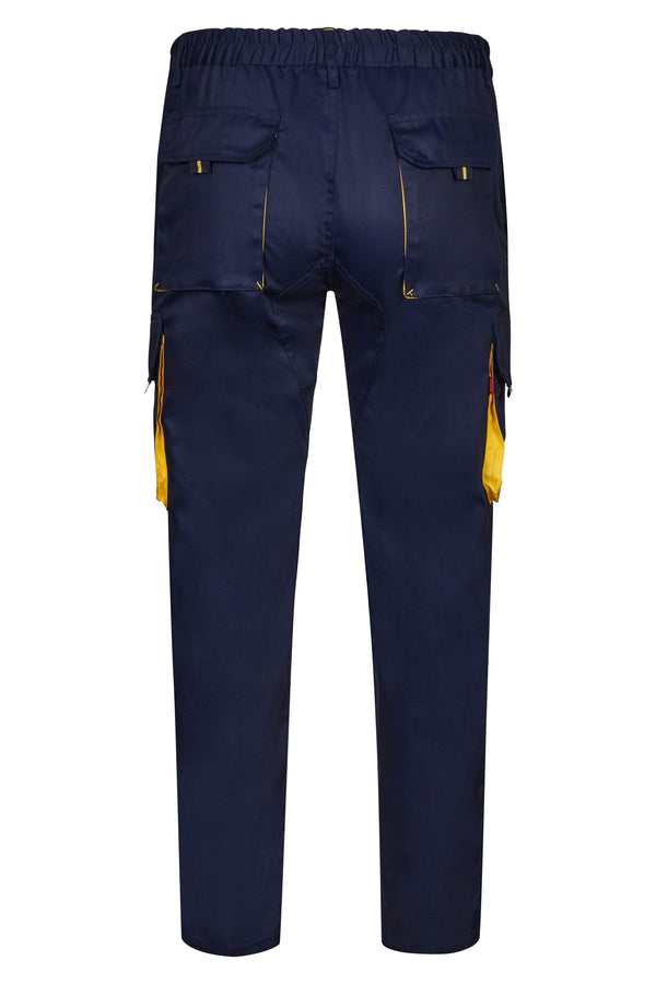 CALÇAS BICOLOR MULTIBOLSOS cor Azul Marinho-RAG-Tailors-Fardas-e-Uniformes-Vestuario-Pro