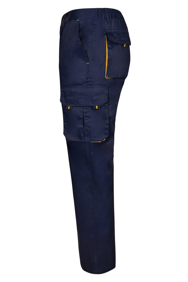 CALÇAS BICOLOR MULTIBOLSOS cor Azul Marinho-RAG-Tailors-Fardas-e-Uniformes-Vestuario-Pro