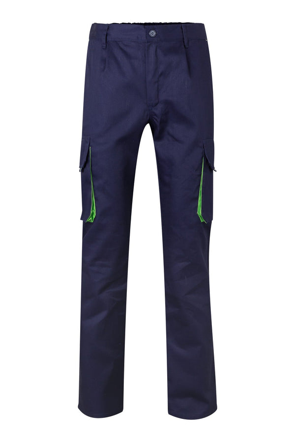 CALÇAS BICOLOR MULTIBOLSOS cor Azul Marinho-RAG-Tailors-Fardas-e-Uniformes-Vestuario-Pro