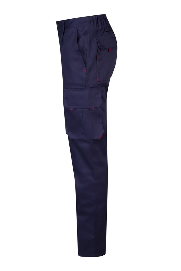 CALÇAS BICOLOR MULTIBOLSOS cor Azul Marinho-RAG-Tailors-Fardas-e-Uniformes-Vestuario-Pro