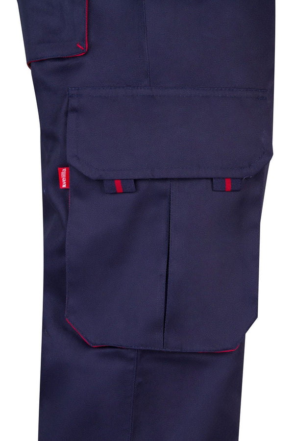 CALÇAS BICOLOR MULTIBOLSOS cor Azul Marinho-RAG-Tailors-Fardas-e-Uniformes-Vestuario-Pro