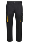 CALÇAS BICOLOR MULTIBOLSOS cor Preto-Preto/Amarelo-34-RAG-Tailors-Fardas-e-Uniformes-Vestuario-Pro