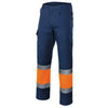 CALÇAS FORRADAS BICOLOR DE ALTA VISIBILIDADE-AZUL MARINHO/LARANJA FLUORESCENTE - 01/19-S-RAG-Tailors-Fardas-e-Uniformes-Vestuario-Pro