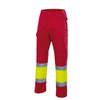 CALÇAS FORRADAS BICOLOR DE ALTA VISIBILIDADE-VERMELHO/AMARELO FLUORESCENTE - 12/20-S-RAG-Tailors-Fardas-e-Uniformes-Vestuario-Pro