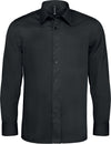 CAMISA DE HOMEM DE MANGA COMPRIDA COM STRETCH-Preto-XS-RAG-Tailors-Fardas-e-Uniformes-Vestuario-Pro