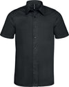 CAMISA DE MANGA CURTA COM STRETCH-Preto-S-RAG-Tailors-Fardas-e-Uniformes-Vestuario-Pro