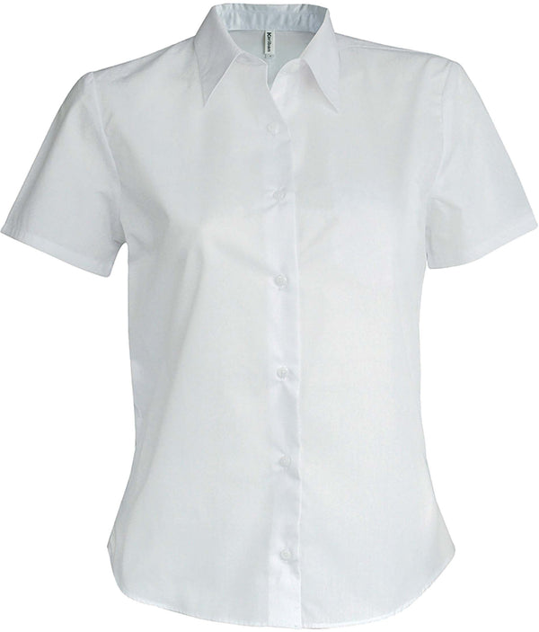 CAMISA DE SENHORA DE MANGA CURTA SUPRA – NÃO PRECISA PASSAR A FERRO-Branco-XS-RAG-Tailors-Fardas-e-Uniformes-Vestuario-Pro