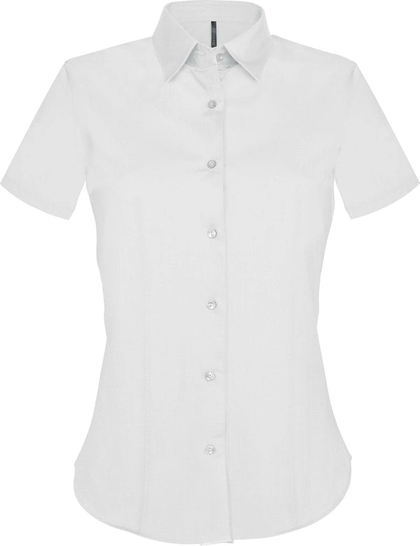 CAMISA DE SENHORA MANGA CURTA COM STRETCH-Branco-XS-RAG-Tailors-Fardas-e-Uniformes-Vestuario-Pro