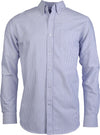 CAMISA EM OXFORD DE MANGA COMPRIDA-Striped Branco / Oxford Azul-S-RAG-Tailors-Fardas-e-Uniformes-Vestuario-Pro