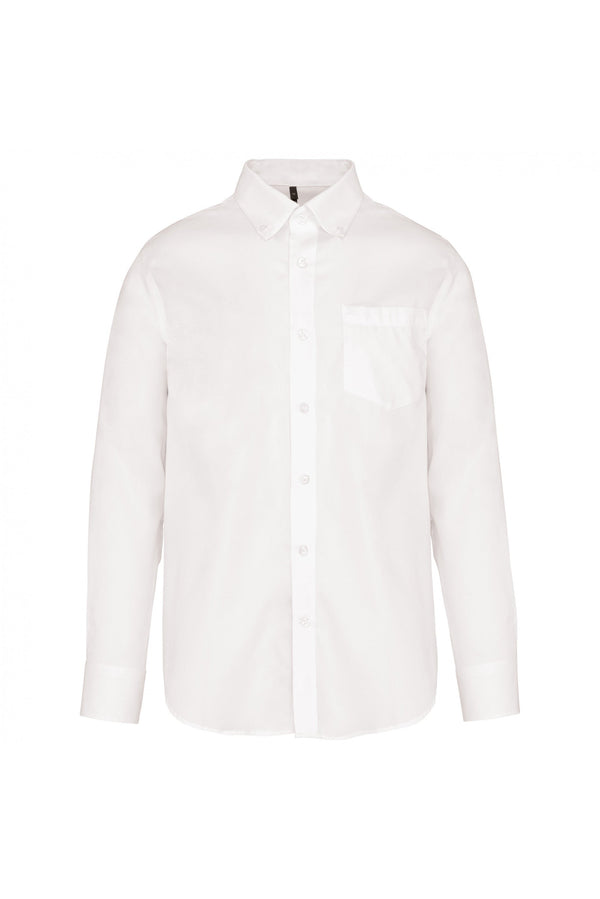 CAMISA MANGA COMPRIDA - BOTÕES COLARINHO SUPRA - NÃO PRECISA PASSAR A FERRO-Branco-S-RAG-Tailors-Fardas-e-Uniformes-Vestuario-Pro