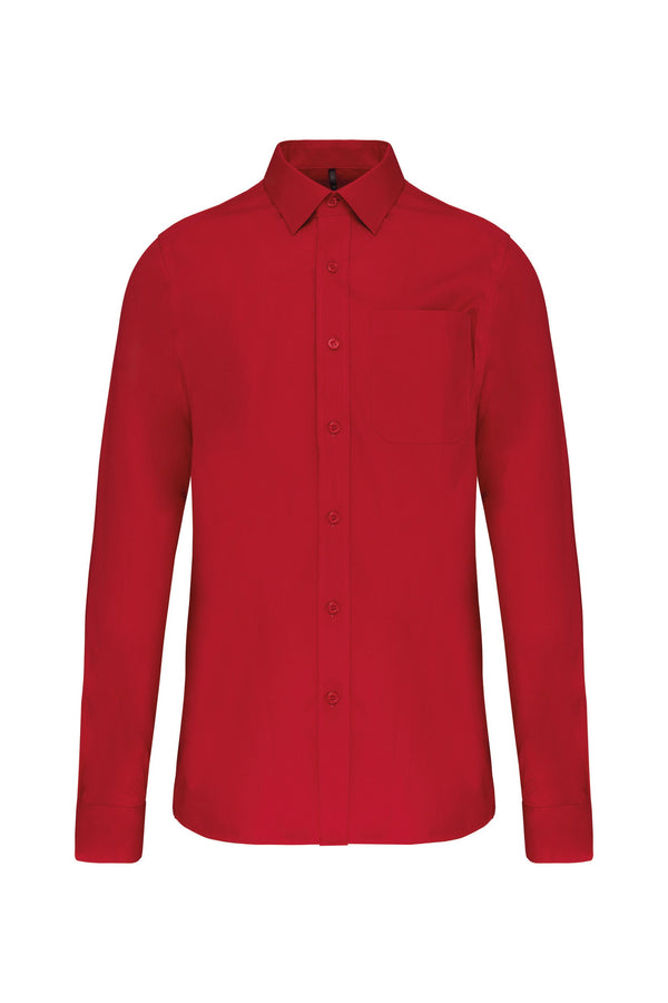 CAMISA MANGA COMPRIDA EM POPELINE DE TRATAMENTO FÁCIL-Classic Vermelho-XS-RAG-Tailors-Fardas-e-Uniformes-Vestuario-Pro