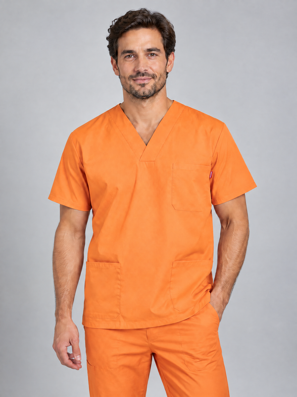 CAMISOLA Estilo Pijama Manga Curta Tara-LARANJA CLARO - 22-2XS-RAG-Tailors-Fardas-e-Uniformes-Vestuario-Pro