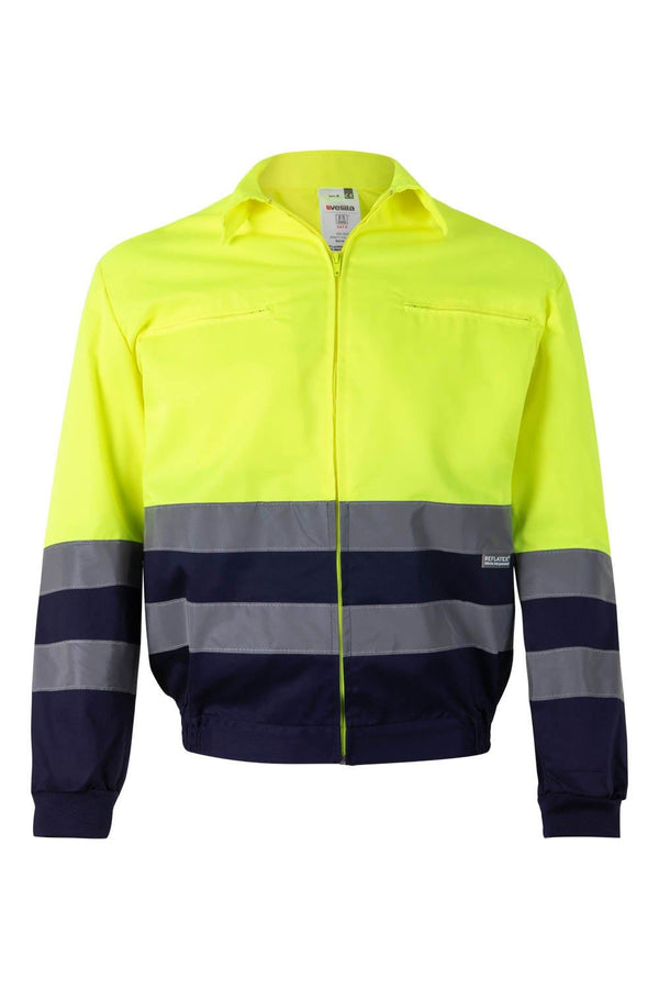 CASACO BICOLOR DE ALTA VISIBILIDADE-AZUL MARINHO/AMARELO FLUORESCENTE 01/20-S-RAG-Tailors-Fardas-e-Uniformes-Vestuario-Pro
