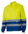 CASACO BICOLOR DE ALTA VISIBILIDADE-Am.Fluor/Azulina-L-RAG-Tailors-Fardas-e-Uniformes-Vestuario-Pro