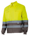 CASACO BICOLOR DE ALTA VISIBILIDADE-Sup Am/Inf Cinza-S-RAG-Tailors-Fardas-e-Uniformes-Vestuario-Pro