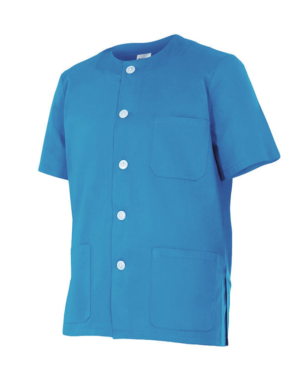 CASACO ESTILO PIJAMA DE MANGA CURTA-AZUL CELESTE - 05-XS-RAG-Tailors-Fardas-e-Uniformes-Vestuario-Pro