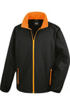 CASACO SOFTSHELL DE HOMEM "PRINTABLE"-Preto / Laranja-S-RAG-Tailors-Fardas-e-Uniformes-Vestuario-Pro