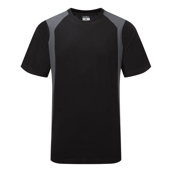 T-shirt Leve em Algodão WX2 de Manga Curta-Preto/cinzento-S-RAG-Tailors-Fardas-e-Uniformes-Vestuario-Pro