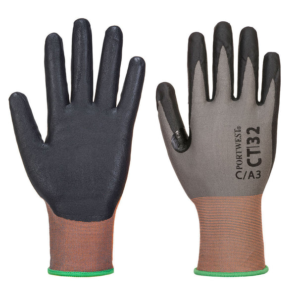 CT300 MR18 Micro luva de corte em nitrilo de espuma-Cinzento/Preto-XS-RAG-Tailors-Fardas-e-Uniformes-Vestuario-Pro
