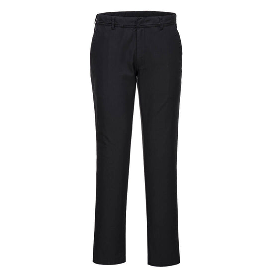 Calça Chino Elástica Slim Fit Senhora-Preto-UK6 24" DE36 FR38 EU32-RAG-Tailors-Fardas-e-Uniformes-Vestuario-Pro