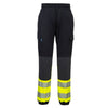 Calça Flexível PW3 Hi-Vis Classe 1-Preto/Amarelo-L-RAG-Tailors-Fardas-e-Uniformes-Vestuario-Pro