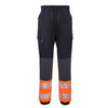 Calça Flexível PW3 Hi-Vis Classe 1-Preto/Laranja-L-RAG-Tailors-Fardas-e-Uniformes-Vestuario-Pro