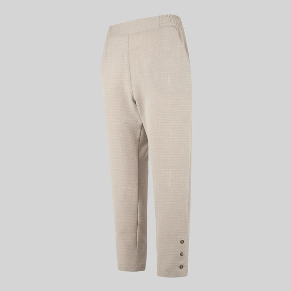 Calça Pirata Vila Verde X.Linen-Bege 110-XS-RAG-Tailors-Fardas-e-Uniformes-Vestuario-Pro