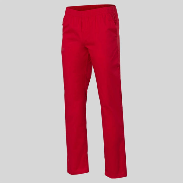 Calça Sarja Unisex Básica c/ Elástico (Cores 2)-Vermelho - 105-XS-RAG-Tailors-Fardas-e-Uniformes-Vestuario-Pro