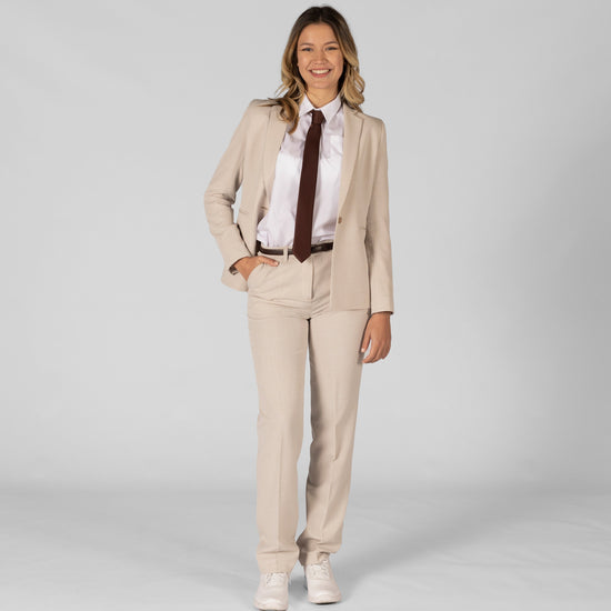 Calça Senhora Bologna X-Linho-Bege - 110-36-RAG-Tailors-Fardas-e-Uniformes-Vestuario-Pro