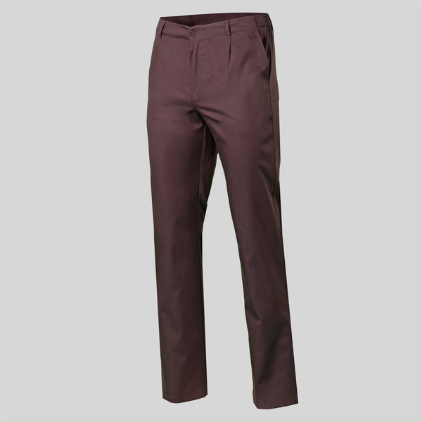 Calça de Sarja Unisex c/Botão (Cores 2/2)-Castanho - 124-XS-RAG-Tailors-Fardas-e-Uniformes-Vestuario-Pro