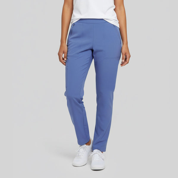 Calça de Senhora com Fecho nos Joelhos-Azul Maya - 169-XS-RAG-Tailors-Fardas-e-Uniformes-Vestuario-Pro