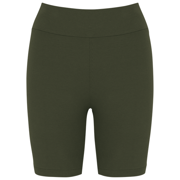 Calção Canelado de Senhora-Caqui Orgânico-XS-RAG-Tailors-Fardas-e-Uniformes-Vestuario-Pro
