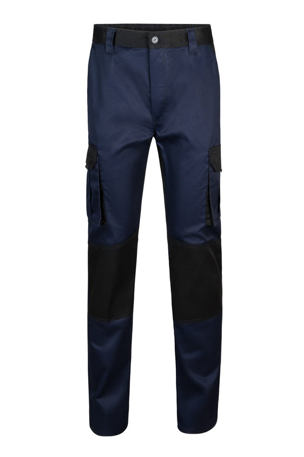 Calças Bicolor Multibolsos Elastik Reforçadas-Azul Navy / Preto-34-RAG-Tailors-Fardas-e-Uniformes-Vestuario-Pro