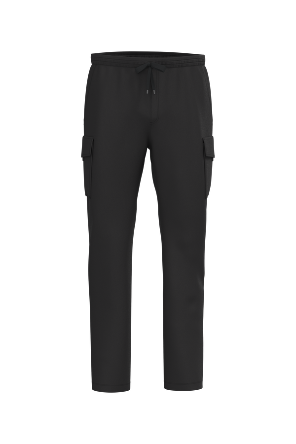 Calças Cargo Eco-responsáveis com Aspeto Lavado French Terry Homem-Preto Lavado-XS-RAG-Tailors-Fardas-e-Uniformes-Vestuario-Pro